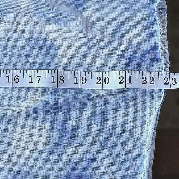 Mesh baby blue cloud print long sleeve crewneck t-shirt - Picture 9 of 14